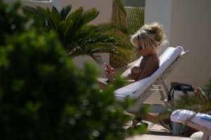 Neighbor Voyeurism: Topless Lady Next Door