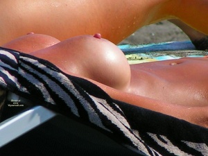 A tit voyeur on a topless beach