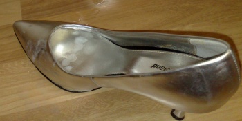 Parked shoes after abuse