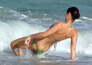 Ass oops caused by bikini