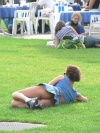 Example of a park upskirt