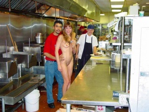 In a restaurant kitchen