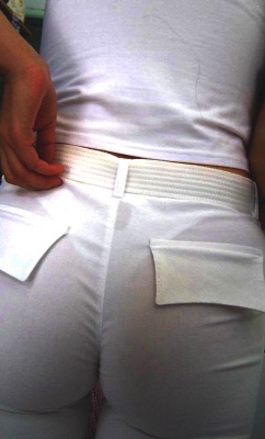 A typical example of thong Voyeurism - documenting the fact some woman wears a thong satisfies him