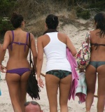 Voyeured bikini girl